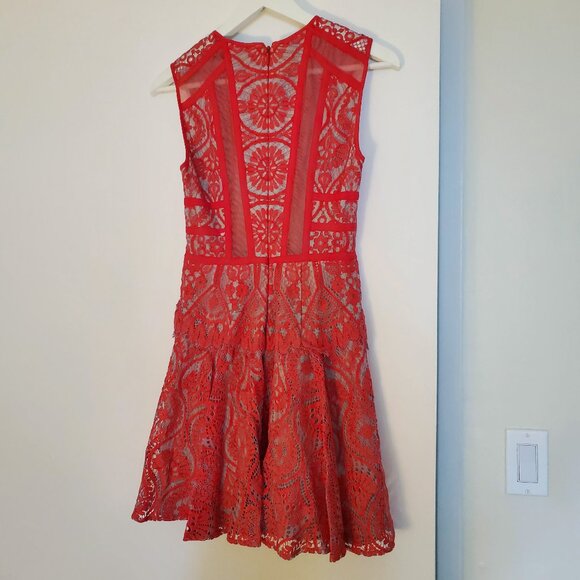 BCBGMaxazria - Red Lace Dress - Picture 3 of 4